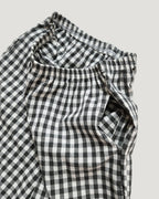 gingham check hem frill pants