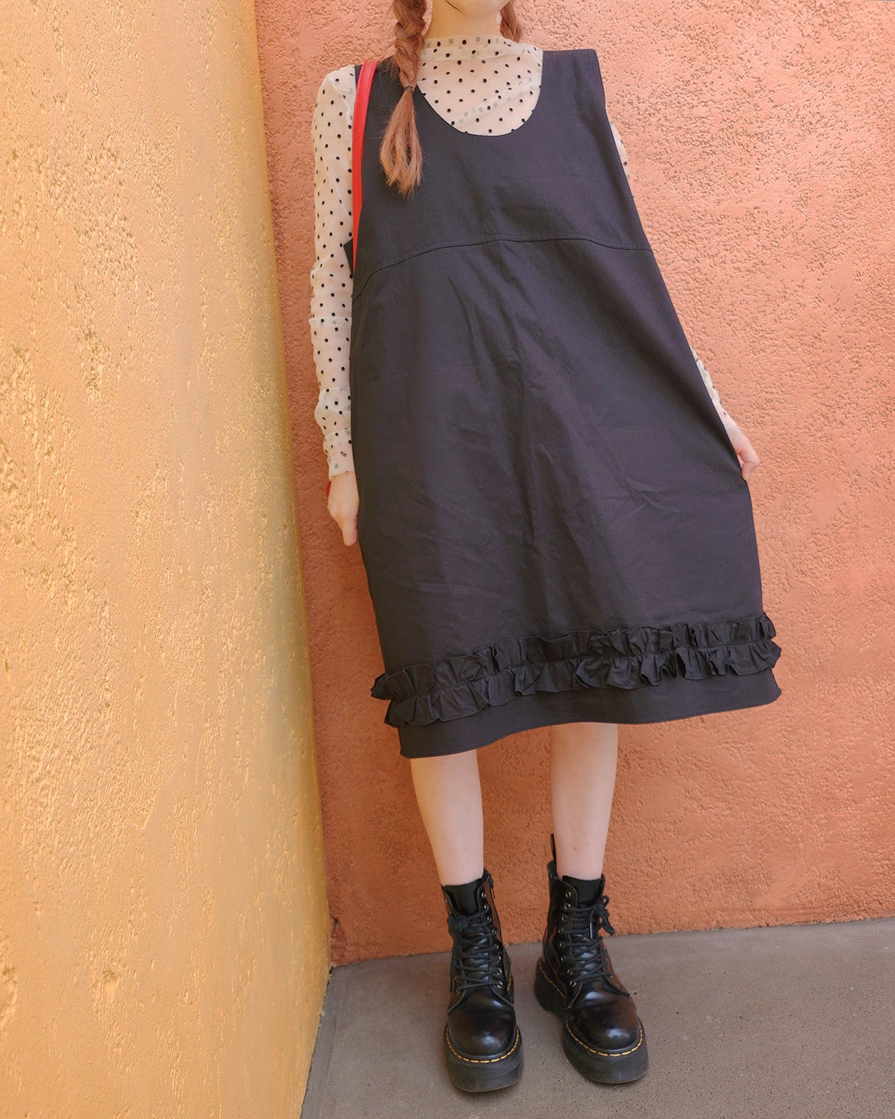 hem frill over midi dress