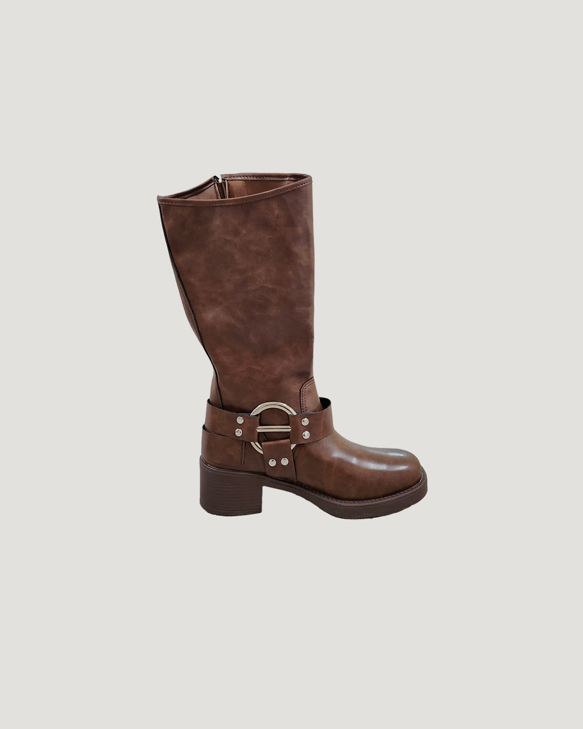 buckle belt boots