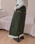 fringe design long skirt