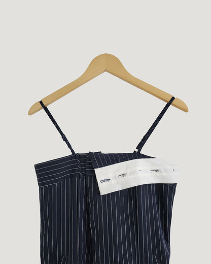 pinstripe design jumpsuit