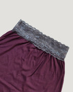 waist lace midi flare skirt