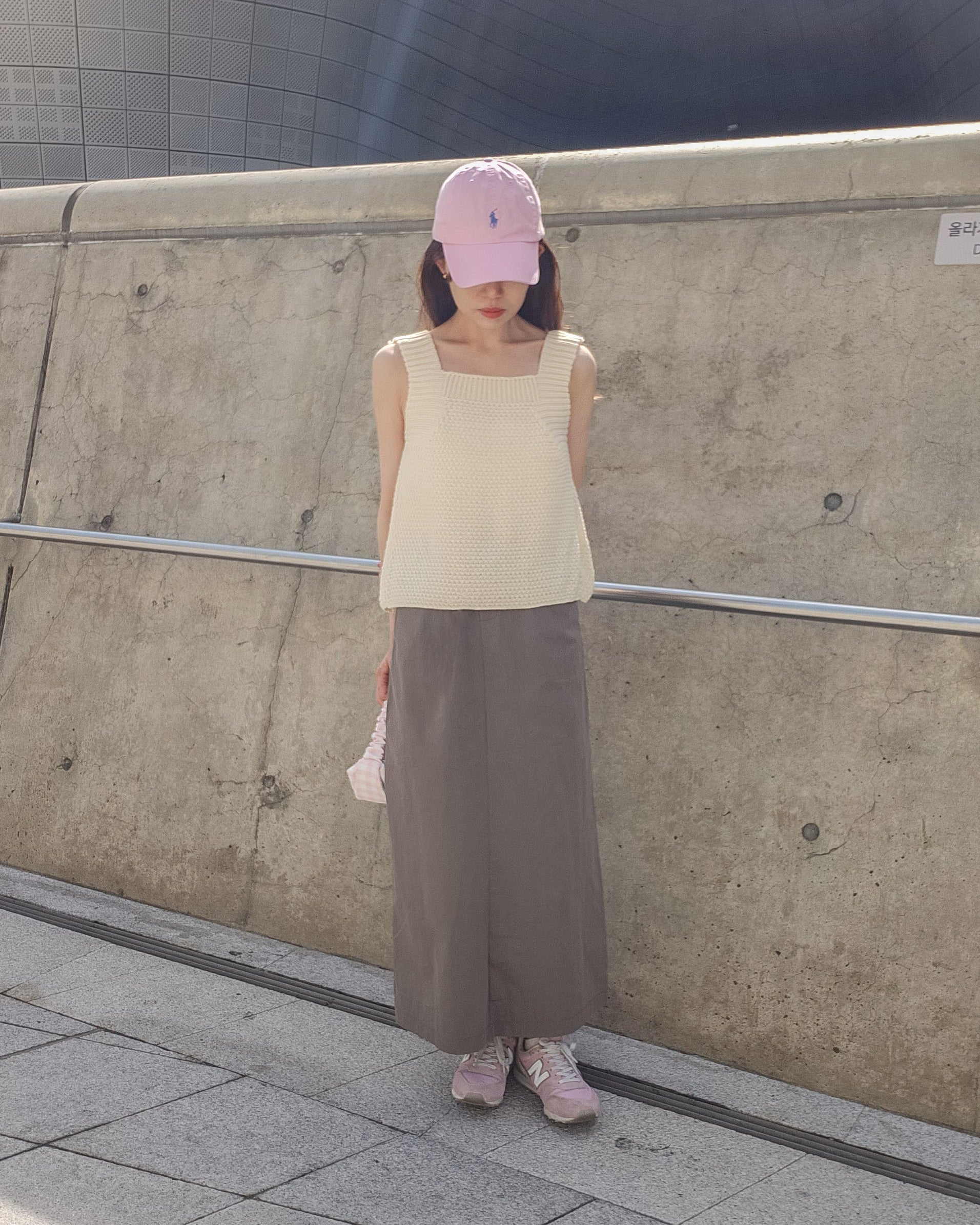 H line waist string skirt