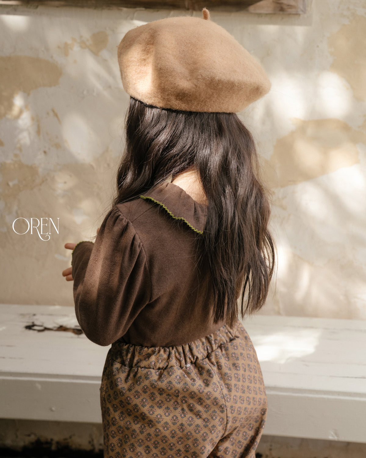 【OREN】blooming frill picot T-shirt