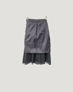 waist frill pleats middle skirt