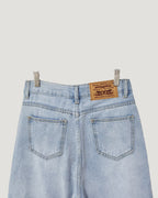 ribbon denim pants