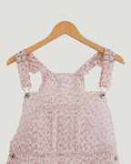 flower lace sheer salopette dress