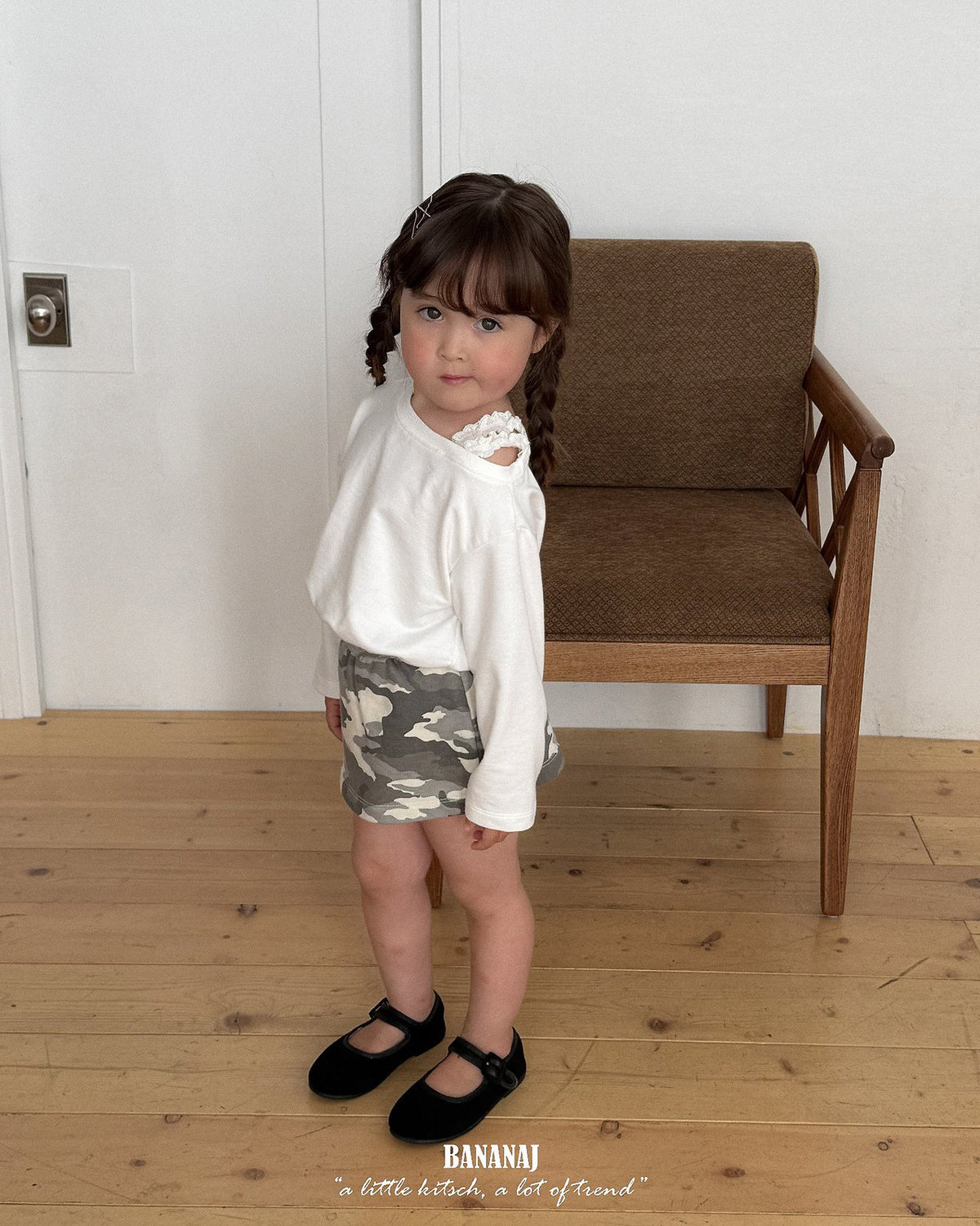 【BANANAJ】camo peanut skirt