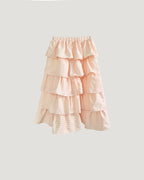 gingham check tiered skirt