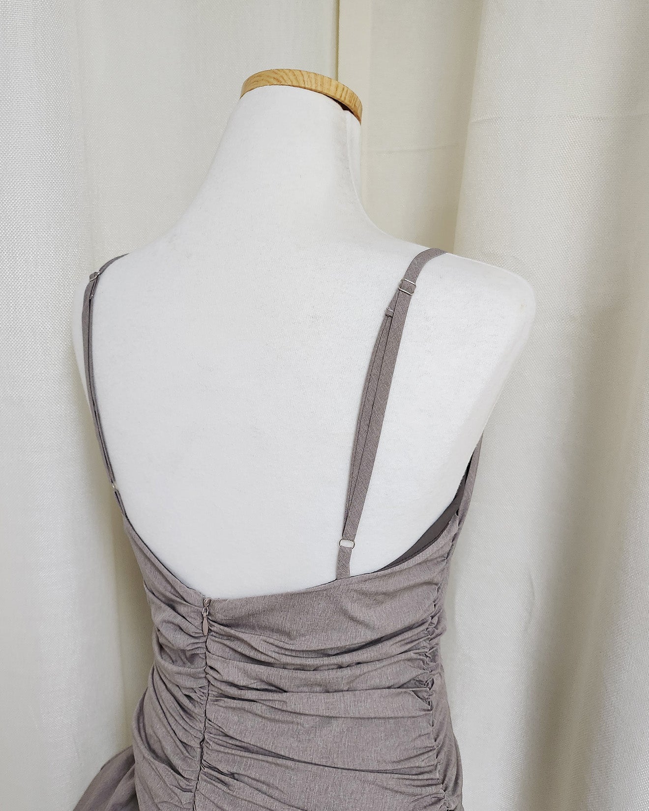 shirring balloon mini dress