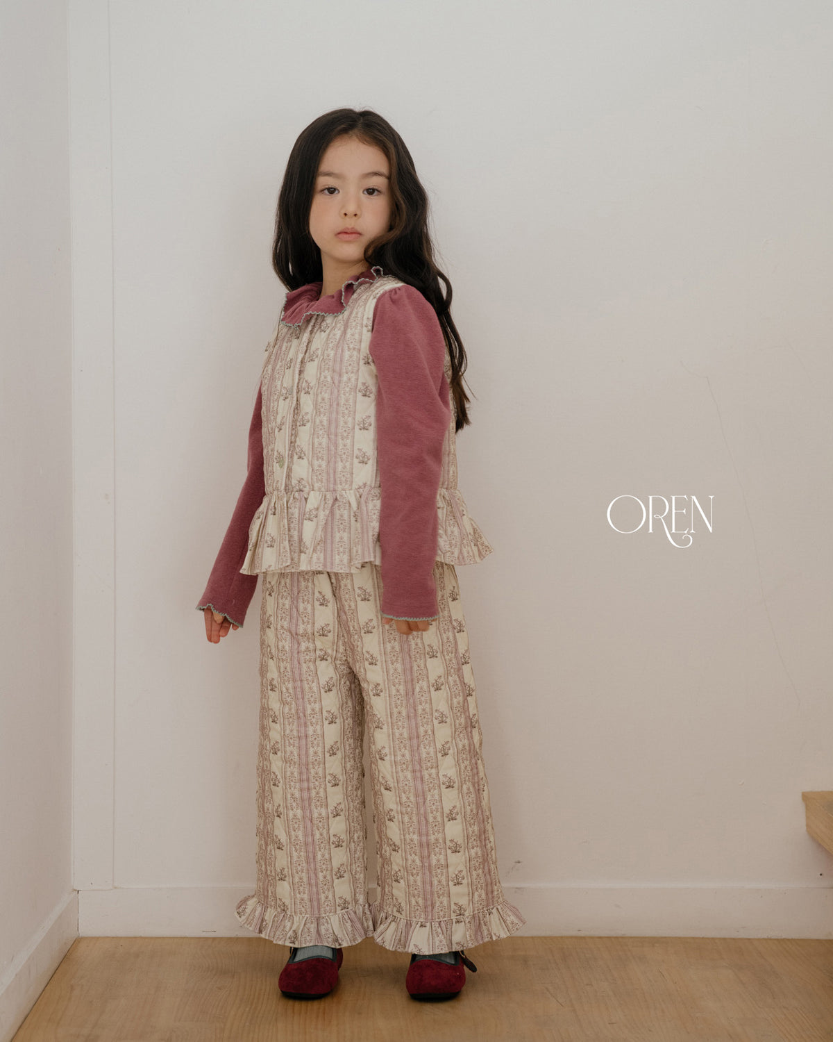 【OREN】groot quilted vest SET UP