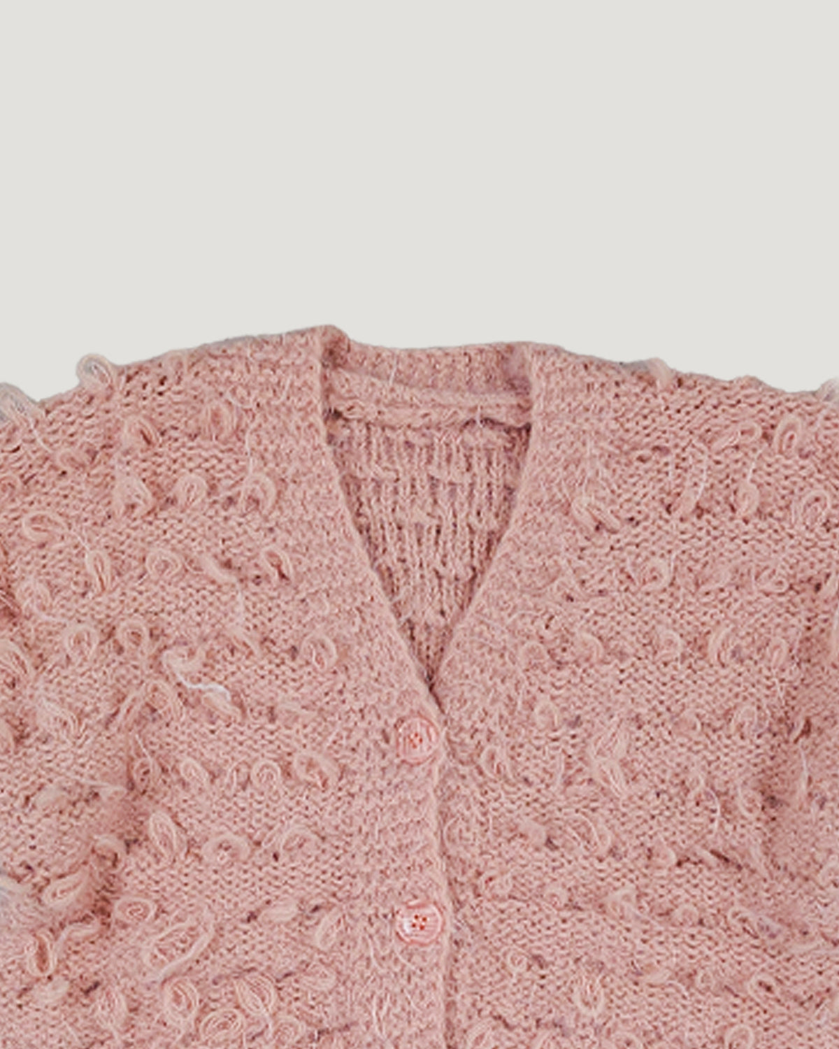 loop knit short cardigan