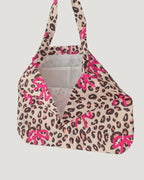 leopard ribbon pattern tote bag