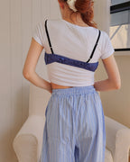 satin shirring short bustier