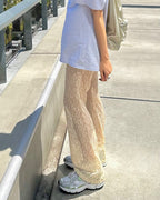 lace boot cut pants