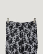 rose pattern boot cut pants