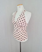 polka dot halter neck bustier