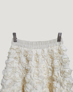 rose volume flare skirt