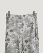 flower pattern boot cut sweat pants