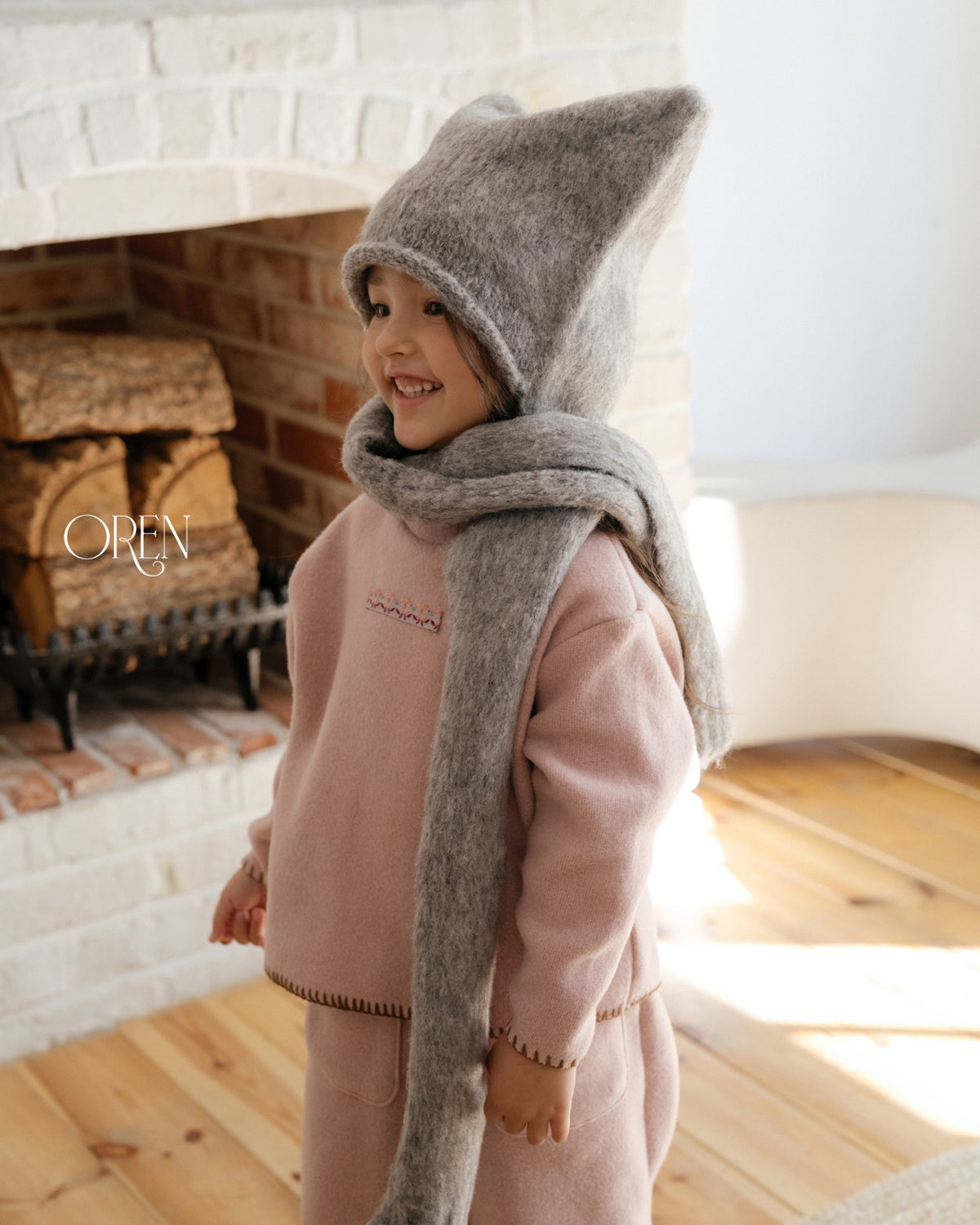 【OREN】cat muffler beanie