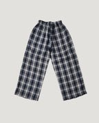 check draped wide pants