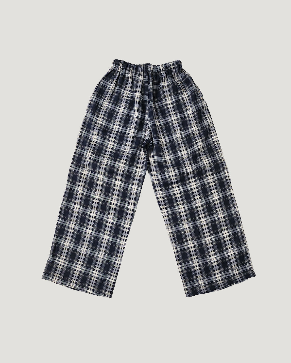 check draped wide pants