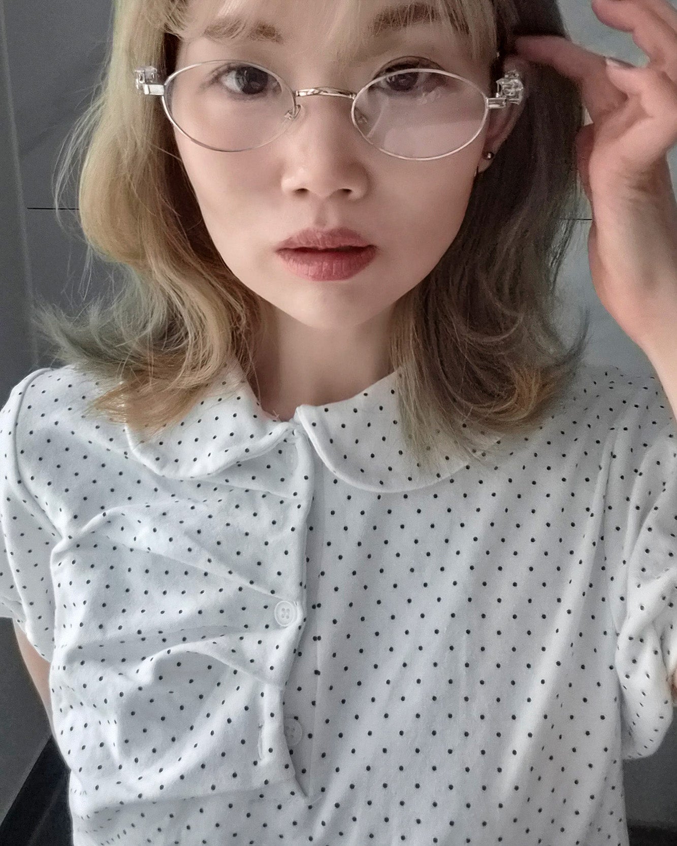 silver kirakira cubic glass