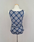 check draped shirring top
