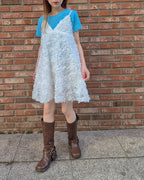 rose motif volume tunic