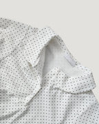 dot puff sleeve collar T