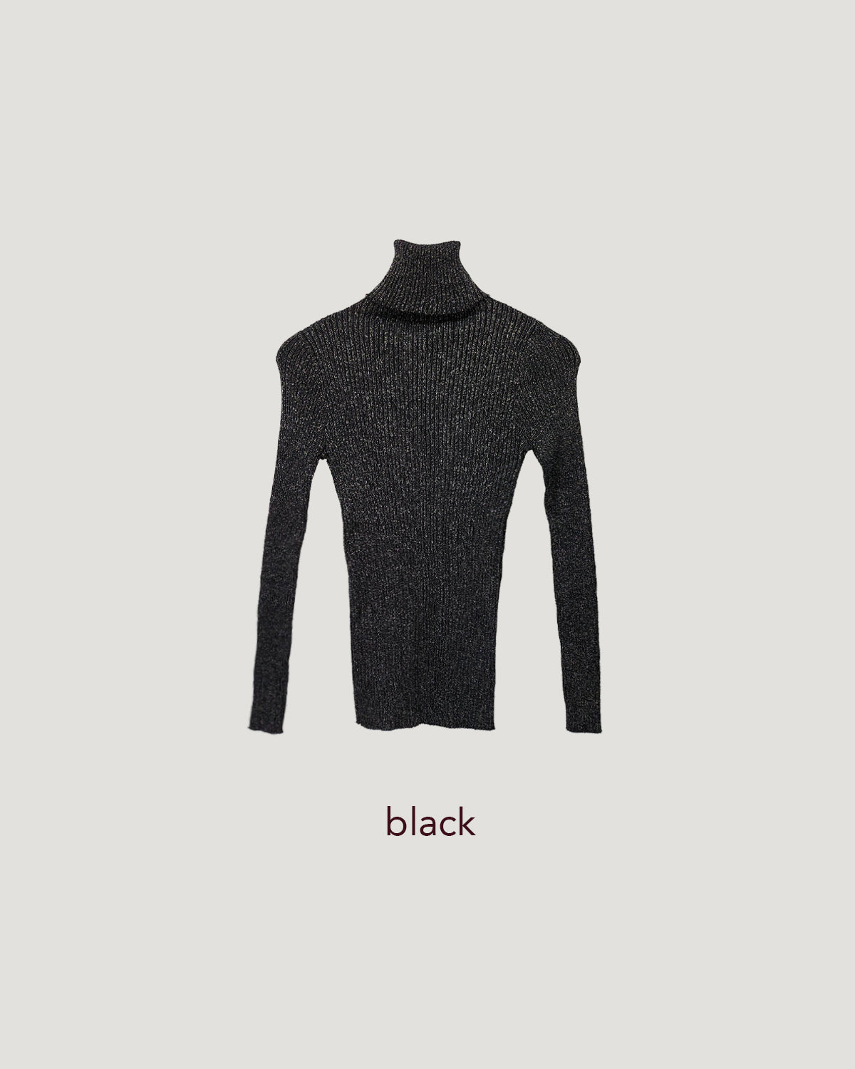 glitter turtleneck rib knit