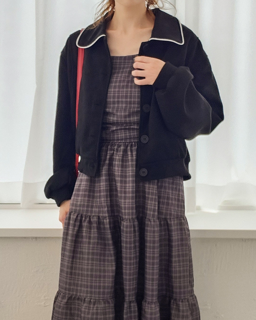 faux suede blouson