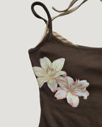 plumeria flower camisole