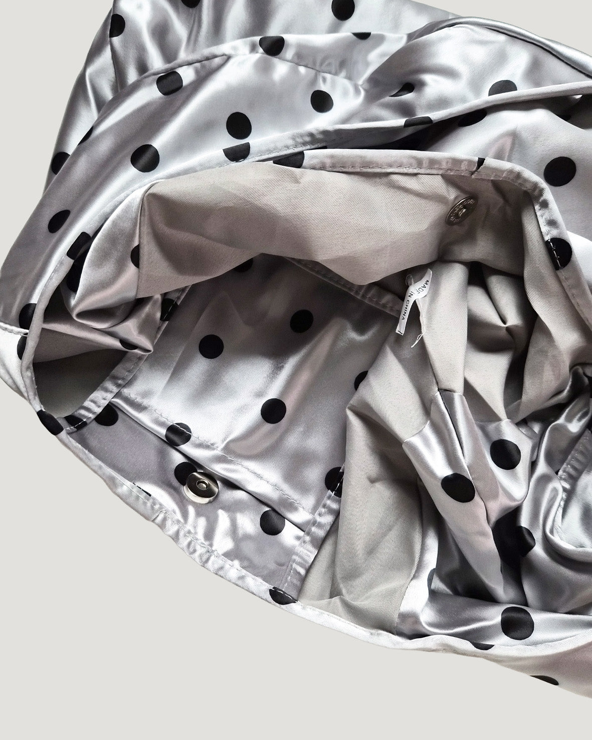 dot metallic tote bag