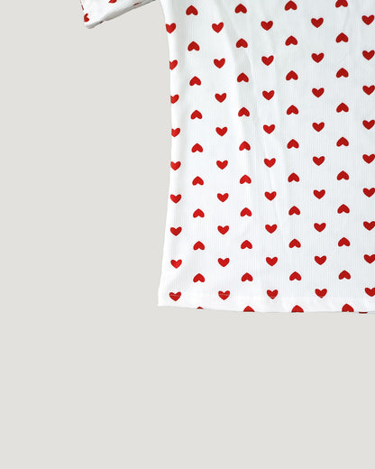 heart pattern pajamas (2点セット)