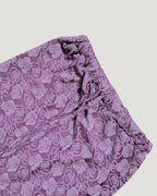 vintage like rose pattern long skirt