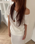 off shoulder I line tunic