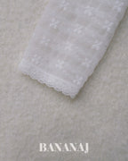 【BANANAJ】rhythm flower lace tee