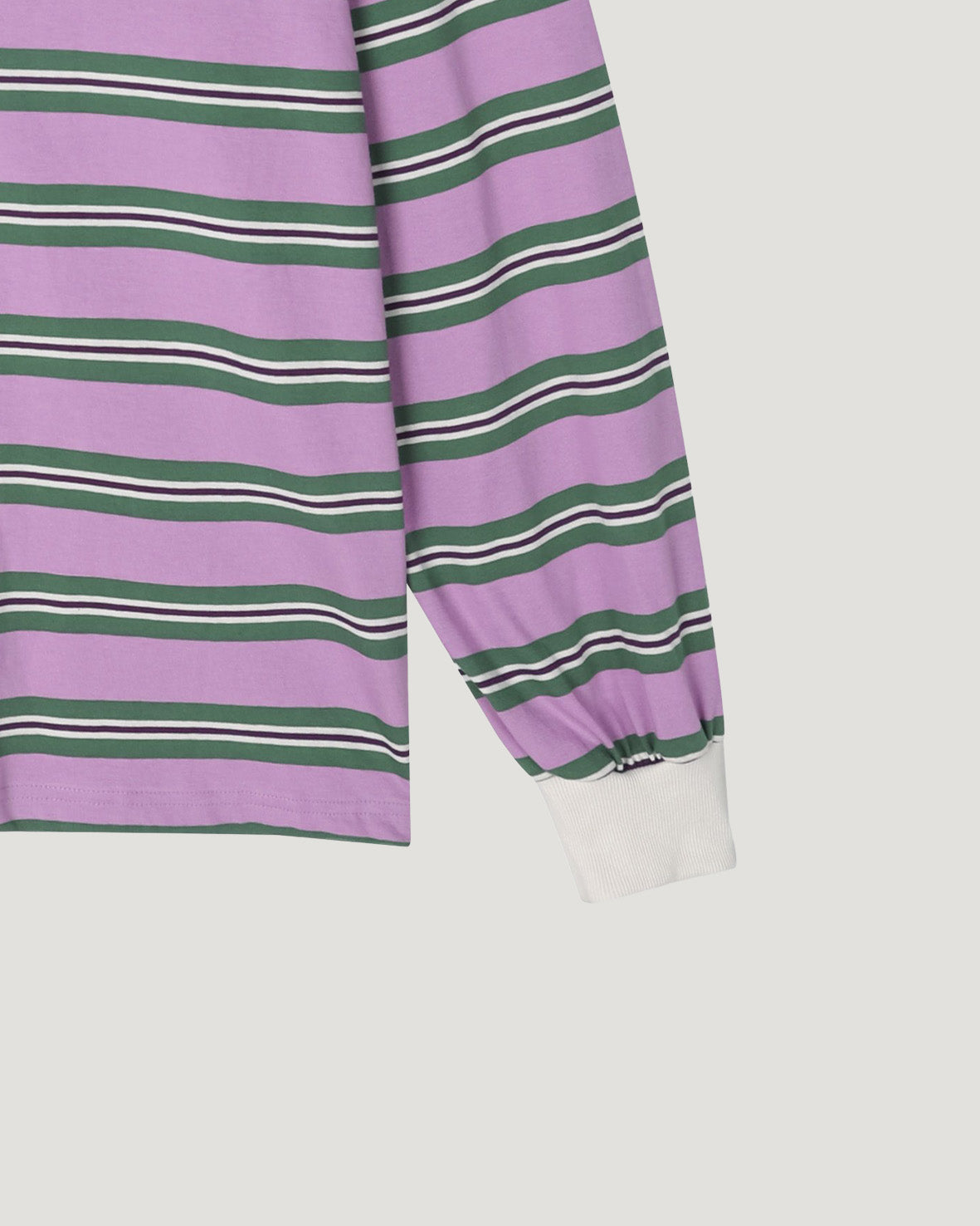 multi stripe rugby shirt