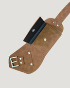 faux suede pocket wide belt