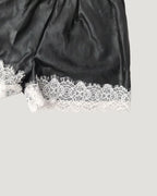 fake leather lace point short pants