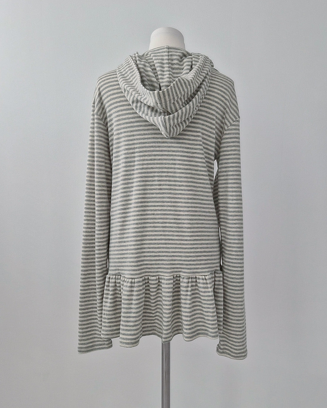 stripe hem frill food T