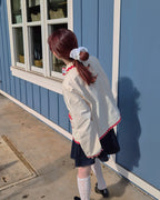 red ribbon embroidery cotton jacket