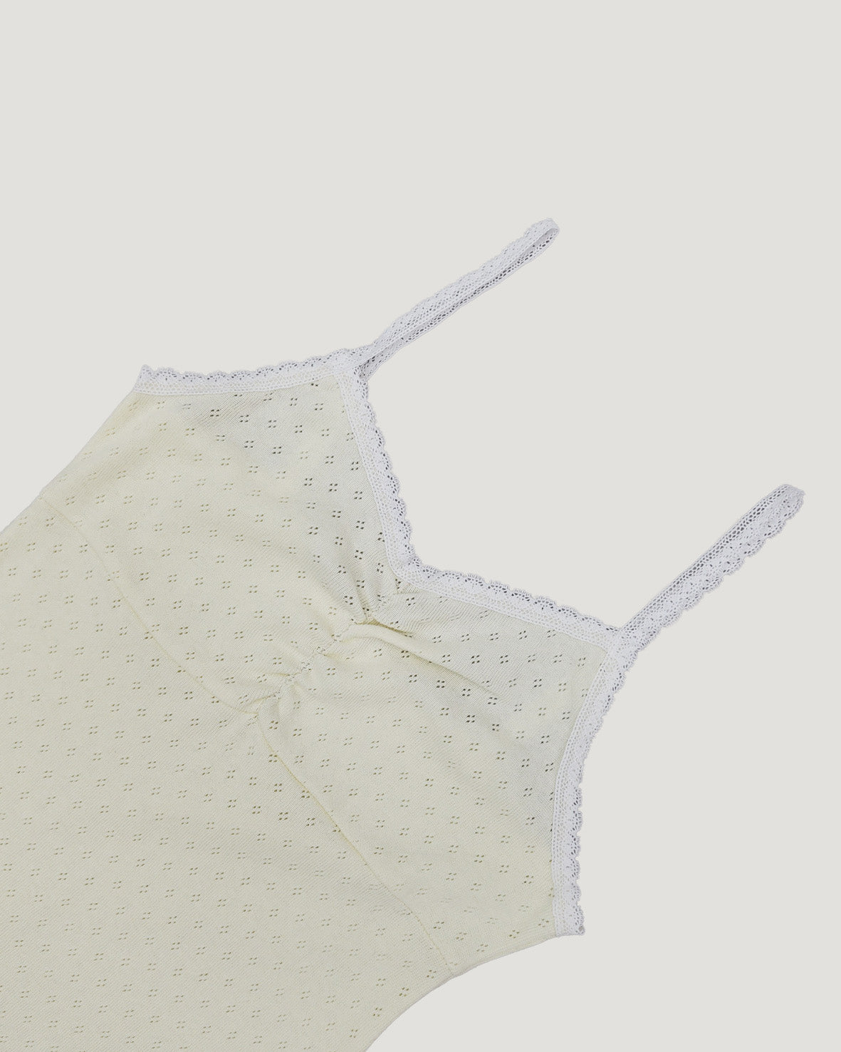 lace point flower punching mini dress