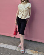 stand collar button point shirt