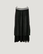 metallic pleated skirt