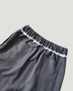 lace point pleated midi skirt