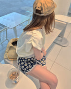 volume balloon sleeveless nylon top