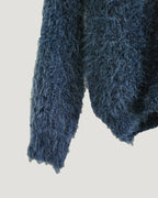 shaggy knit color cardigan