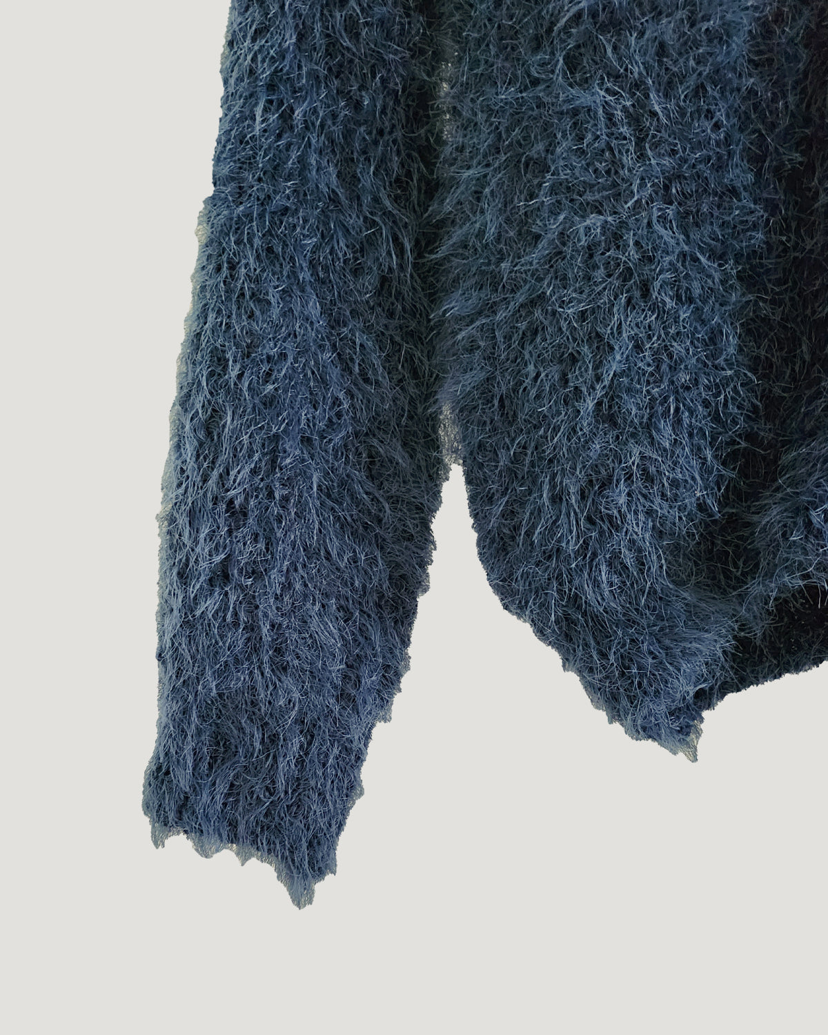 shaggy knit color cardigan